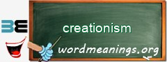 WordMeaning blackboard for creationism